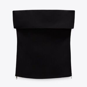 Black Zara zippered top